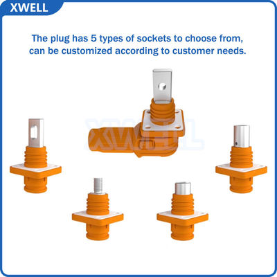 High Voltage Connector 150A 200A 250A High-Voltage Energy Storage Connector for Battery Management Systems Lithium Battery (BMS) Copper Through-Wall Output Energy Storage Connector