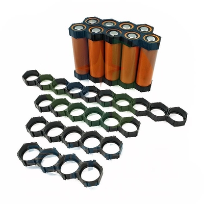 Silindirik ABS 18650 Pil Tutucu 2 Hücre 6P 10P 13P Boyut Siyah Renk